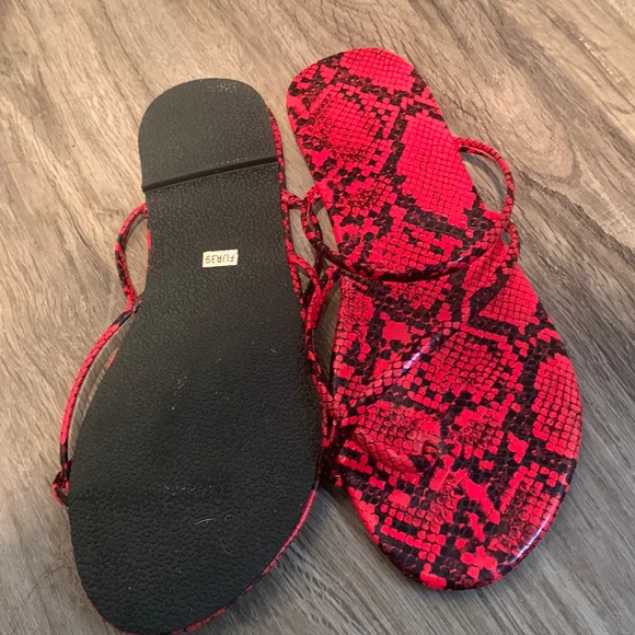 SHEIN Shoes - SHEIN red Sandals